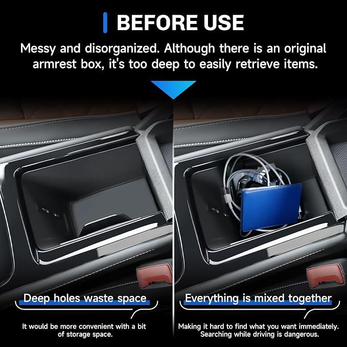 SXCY for 2025 2026 VW Tiguan Center Console Organizer for 2025 2026 Volkswagen Tiguan Accessories for 2025 2026 VW Tiguan Front Console Tray 2025 2026 Tiguan Console Organizer