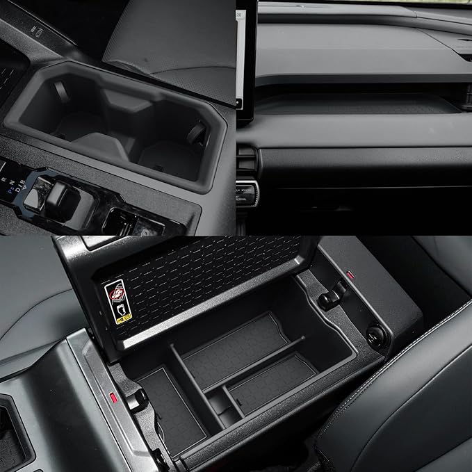 CDEFG 3Pcs for 2026 Toyota RAV4 Center Console Organizer for 2026 Toyota RAV4/ 2026 Toyota RAV4 Hybrid Accessories Middle Console Armrest Tray & Passenger Side Storage Box & Cup Holder