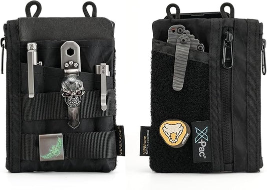 VIPERADE VE16 Pocket Organizer, EDC Pouch for Men, 7 Pockets EDC Pocket Organizer EDC Pouch for Everyday Carry, Multitool Pocket Pouch Wallet for EDC Gears, Pocket Pouch for Men