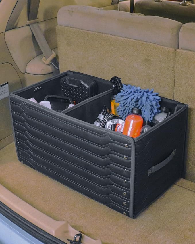 Owleys Trunk Organizer for Toyota Tacoma Gifts for Men – Premium Truck Accessories Organizer for 2000–2025 Models – Car Storage Box for Back Seat, Bed & Console – Highway 17