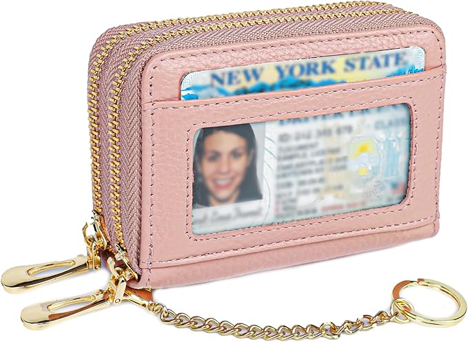 imeetu Rfid Credit Card Holder,Genuine Leather Businese Card Case,Rfid Blocking Wallet for Women & Men