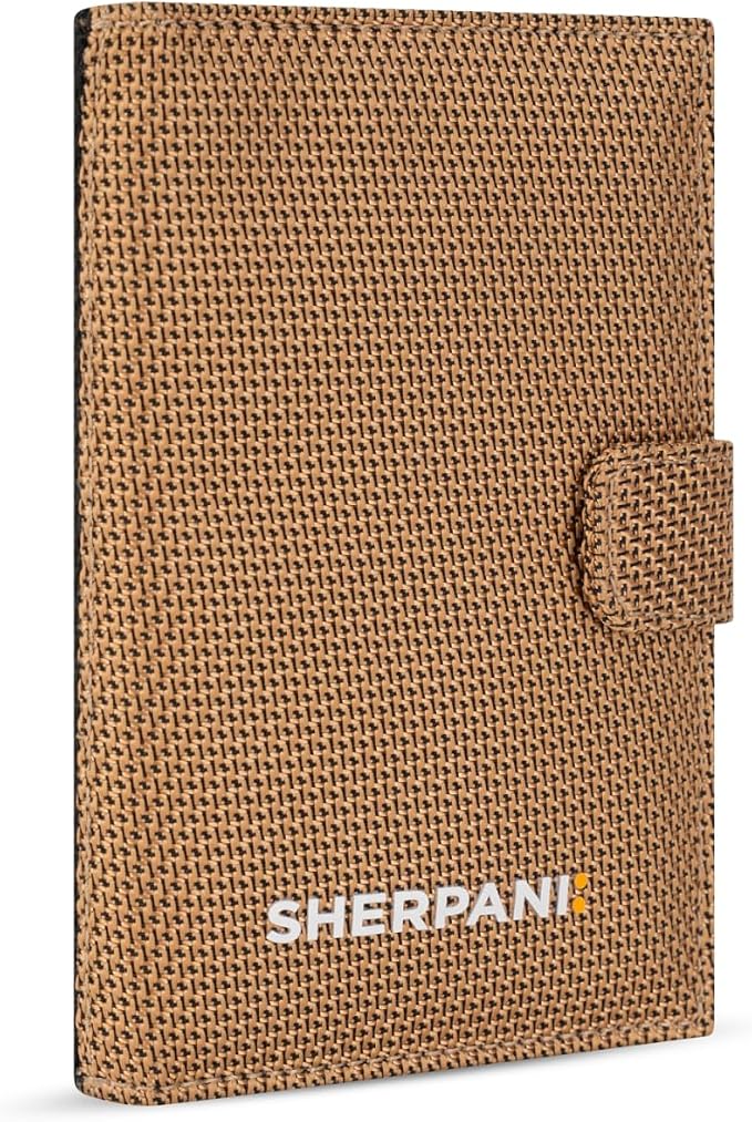 Sherpani Vienna, RFID Blocking Passport Holder, Travel Passport Cover Wallet, Travel Documents Organizer Protector, Travel Gift (Sand)