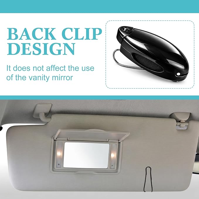 Frienda 5 Pcs Auto Car Vehicle Sun Visor Clip Holder Sunglasses Holder for Eyeglasses Mount Ticket Card Clip for Car Accessories (Black)