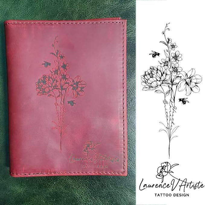 CONTACTS Customized Family Passport Holder for 4 Passport Wallet Compatible with Airtag Personalized Name Passport Cover