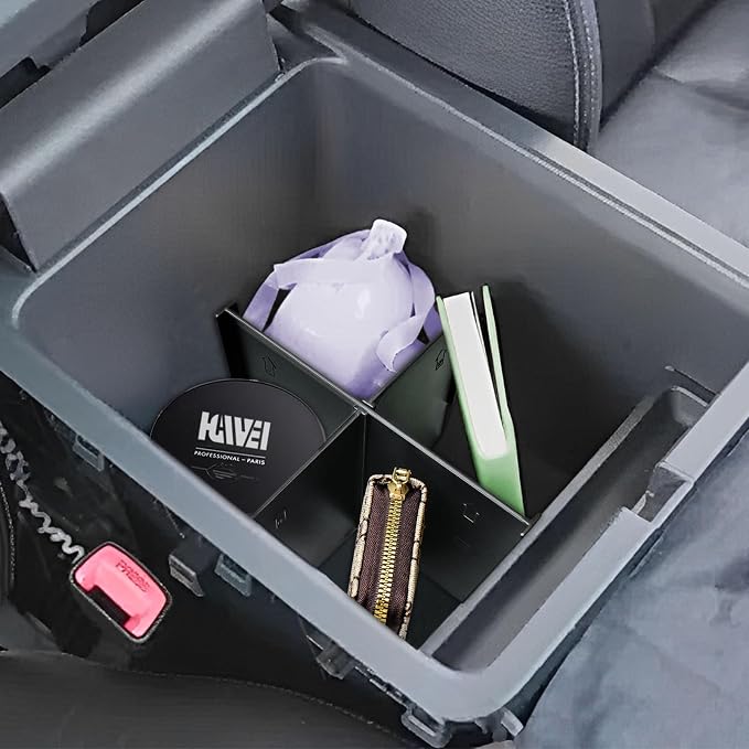 HGWEI Center Console Organizer Compatible with Honda Pilot 2023-2025 and Ridgeline/Passport 2024-2026 Interior Accessories Armrest Storage Box Insert Compartment Dividers Tray, Black