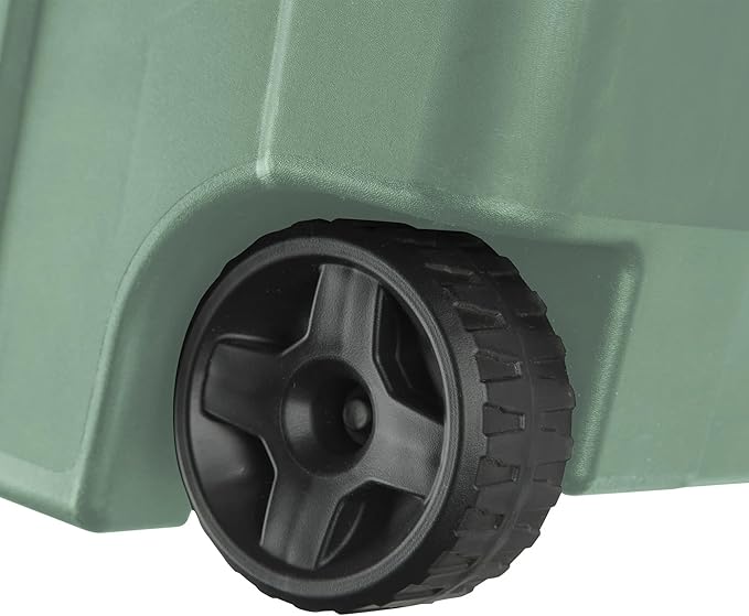 40 Gallon Plastic Storage Box, Wheeled Industrial Tote, Pack of 2