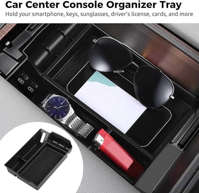 Center Console Organizer Compatible with 2021 2022 2023 2024 Toyota Sienna Accessories Center Console Tray Organizer ABS Armrest Box Insert Tray