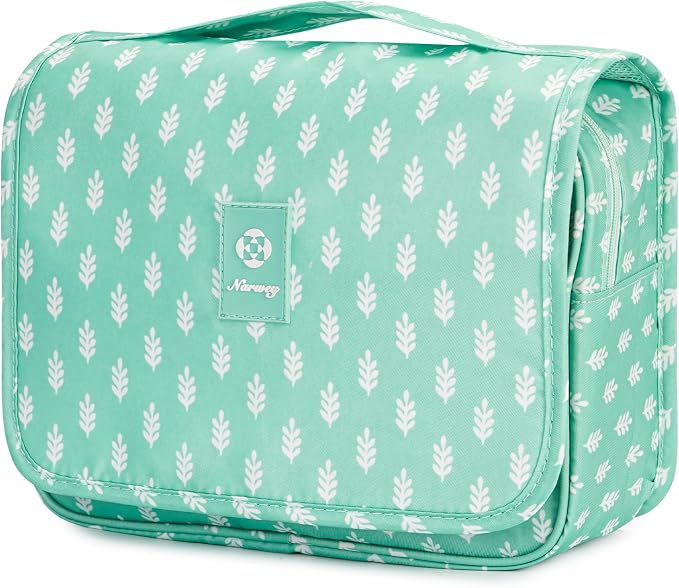 Narwey Small Hanging Travel Toiletry Bag for Women, Travel Bag for Toiletries, Makeup Bag Organizer Make Up Bags Cosmetic Bags for Girls