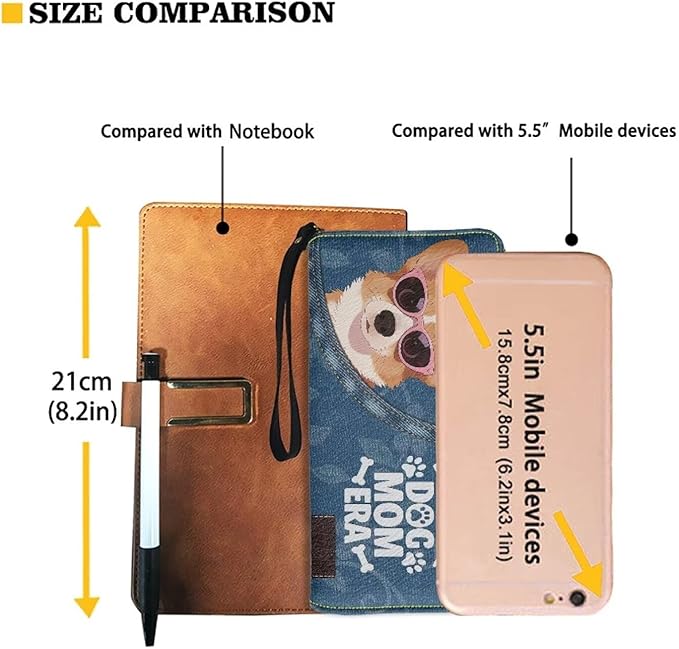 Bulopur Corgi Dog Wallet Purse for Women's Wallet RFID Blocking Credit Card Holder Large Capacity Wristlet Leather Wallets Purse Waterproof