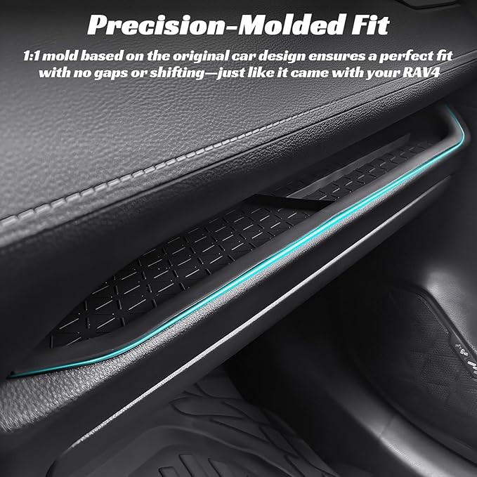 CARFIB Passenger Storage Organizer Mat Fit for Toyota RAV4 2025 2024 2023 2022 2021 2020 2019 Glove Box Organizer Tray Interior Insert Accessories