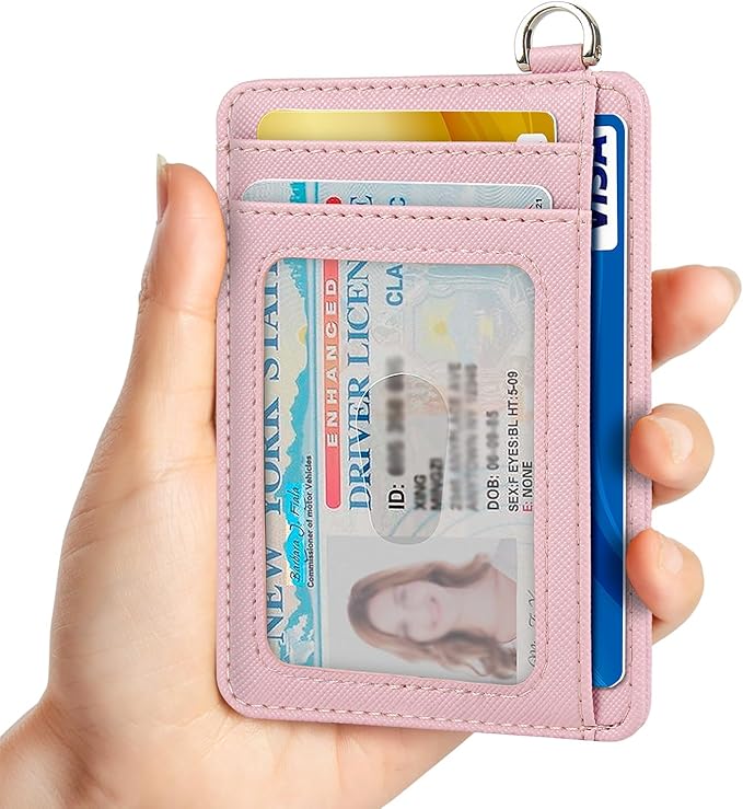 EcoVision Slim Minimalist Front Pocket Wallet, RFID Blocking Credit Card Holder Wallet with Detachable D-Shackle for Men Women