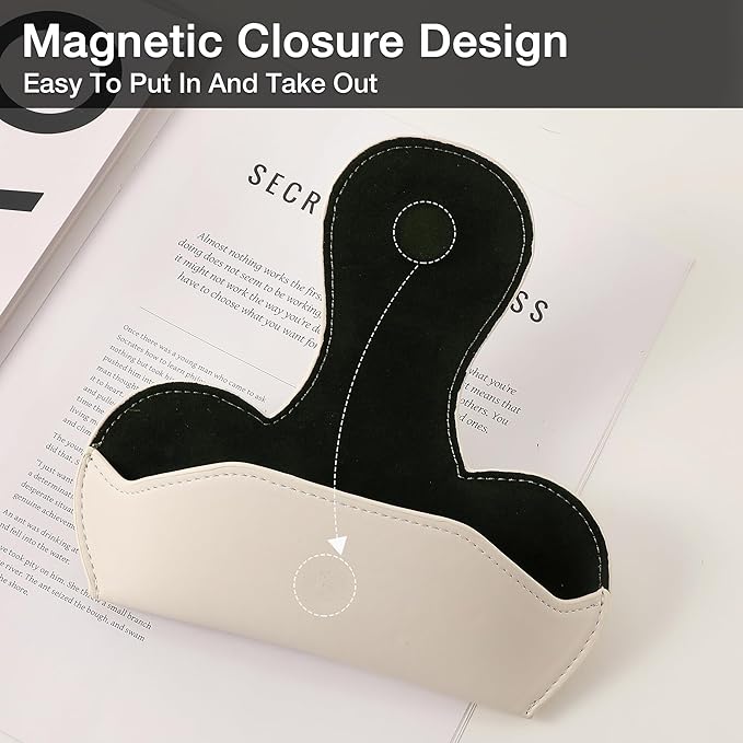 KINIVA Sunglass Clip & Holder, Magnetic Glasses Case for Car Organizer
