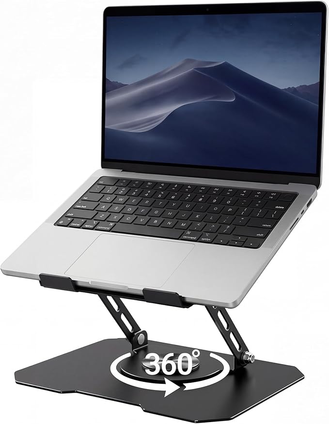 Laptop Stand for Desk, 360 Rotating Computer Riser with Adjustment Wrench, Ergonomic Laptop Riser for Collaborative, WorkFoldable & Portable Heavy Duty Stand Fit 10-16??Laptops