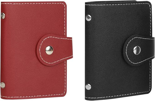 2 Pcs Credit Card Holder and business card holder，Sd Card Holder Each Has 26 Card Organizers, 2024 New Credit Card Holders book for Men and Women.