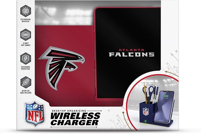 SOAR NFL Unisex Wireless Charging Stand and Desktop Organizer