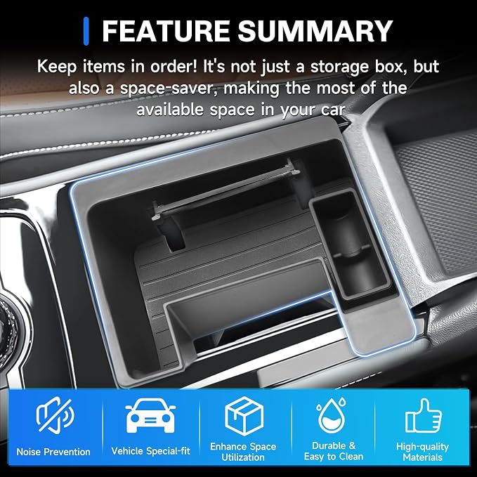 SXCY for 2025 2026 VW Tiguan Center Console Organizer for 2025 2026 Volkswagen Tiguan Accessories for 2025 2026 VW Tiguan Front Console Tray 2025 2026 Tiguan Console Organizer