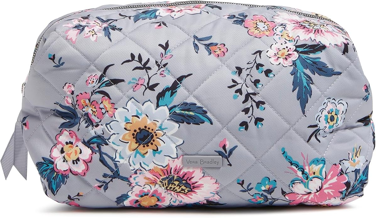 Vera Bradley Women's Performance Twill Large Cosmetic Makeup Organizer Bag