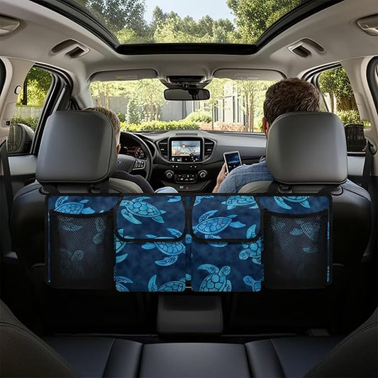 Blue Turtles Car Trunk Organizer Hanging Car Back Seat Storage Bag Collapsible Auto Cargo Bag Auto interior Accessories for Most Sedans SUV Jeep Trucks MPV