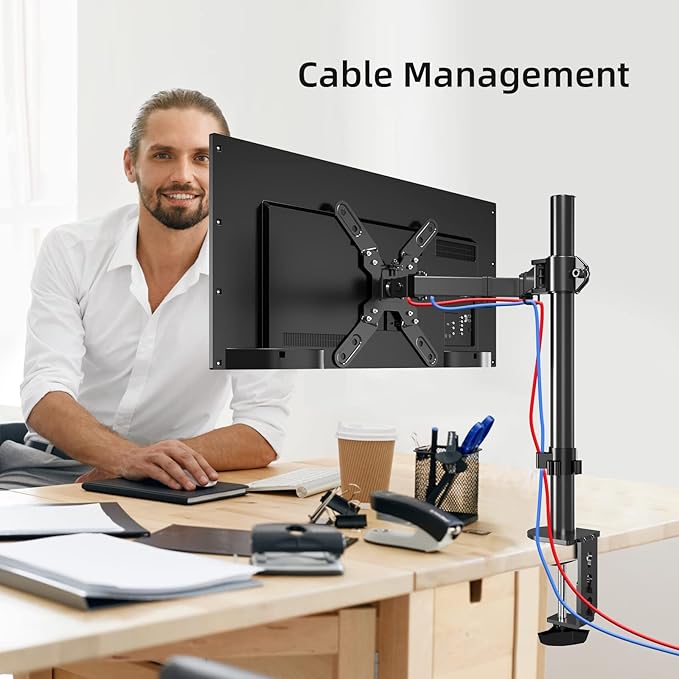 Single Monitor Mount, Single Monitor Desk Mount with VESA Extension Kit from 75×75 to 200×200mm fits 13-39 inch Screens,Vesa Mount
