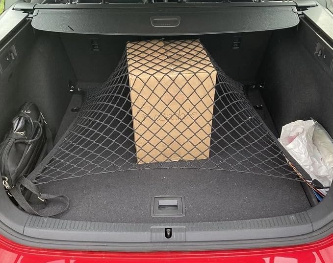 Trunk Organizer Cargo Net for Volkswagen ID.4 2021-2025 – Floor Style Cargo Net for SUV Truck – Premium Mesh Car Trunk Organizer Vehicle Carrier Storage – Compatible with VW ID.4