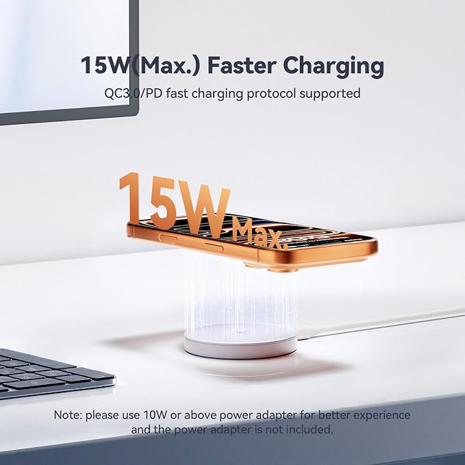 MagSafe Charger 2 Pack 15W Magnetic Wireless Charger Fast Charging Pad with 4.2 FT Type C Cable Compatible with iPhone 17/16/15/14/13/12 Series & AirPods 4/3/2/Pro Magnetic MagSafe Charging Pad