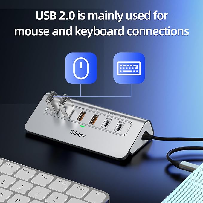 P9R PRO USB C Hub Ethernet, 10Gbps USB C Docking Station 10-in-1 with Type-C & 2 Type-A 3.2 Data, LAN, 4K@60Hz, 2 USB A 2.0, PD 100W, SD/TF Ports, 3.28FT Powered USB Hub for PC, iPhone 17, Mac