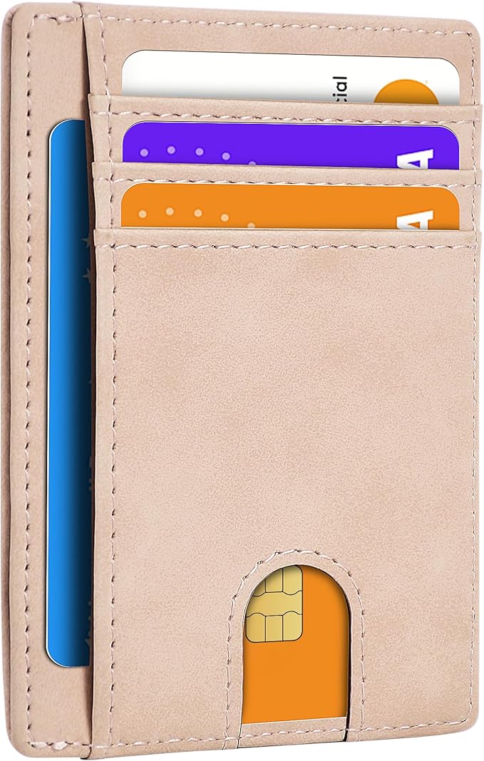 Slim Minimalist Wallet for Men,Front Pocket Wallet RFID Blocking Small Thin Credit Card Holder,ID Card Case Gift for Men and Women Pink
