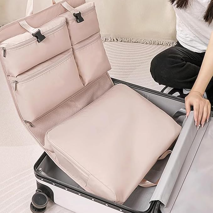 Waterproof Polyester Travel Organizers for Clothes Underwear Storage Ergonomic Luggage Packing Bags with Multiple Compar