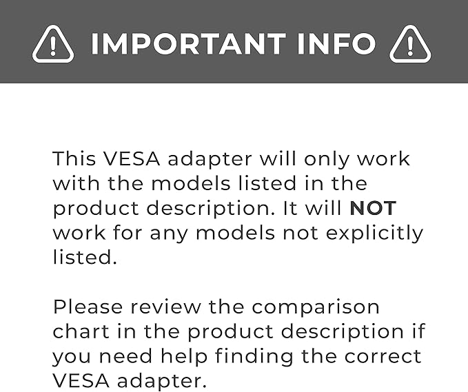 HumanCentric VESA Mount Adapter Compatible with Ultrathin Dell Monitors, VESA Monitor Bracket, VESA Adapter for Dell S2419HM, S2719DM and S2719DC Monitors, Does not fit Dell S2319H, S2419H, S2719H