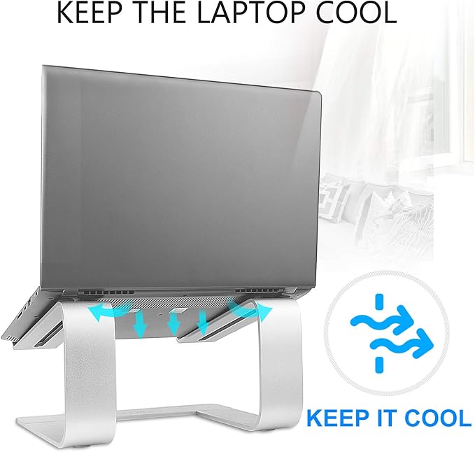 Urmust Laptop Stand for Desk - Ergonomic Computer Stand Riser Holder for MacBook Air Pro, Dell, HP, Lenovo, Samsung, Alienware Laptops 11-15.6" (Black, Up to 15.6" Laptop)