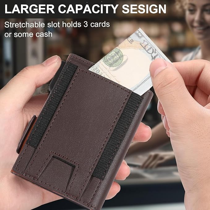 Minimalist Wallets For Men - Slim RFID Wallet I Scratch Resistant-business card holder -Credit Card Holder & Money Clip, Easily Removable Money & Cards - Mens Wallets