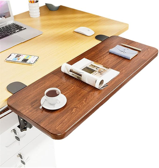 Adjustable Desk Extender Tray - 20 x 7.8 Inch Ergonomic Table Extension for Laptop, Keyboard & Mouse | Clamp-On Desk Shelf for Home Office, Study & Workstation.