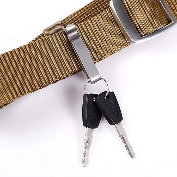 TACRAY Titanium Belt Key holder, Quick Releaed Belt keychain Clip for Keys, Key hook and Backpack Clasp for EDC