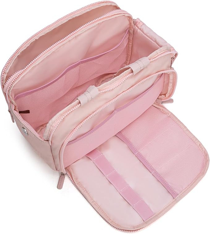 Montana West Travel Toiletry Bag for Women, Large Capacity Makeup Organizer, Lightweight Puffy Cosmetic Bag with Waterproof Lining, Front & Back Zipper Pockets, Travel Essentials Bag