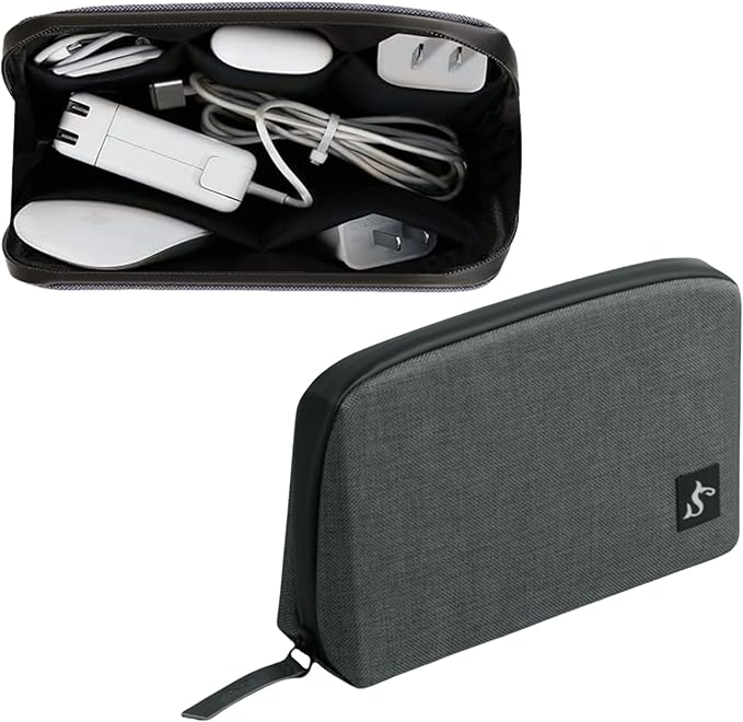 simtoper Electronic Organizer Travel Case – Waterproof Cable Bag for Cord, Charger, Hard Disk, Power Bank – Small Tech Storage for Travel, Backpack, Business Trip, Airplane