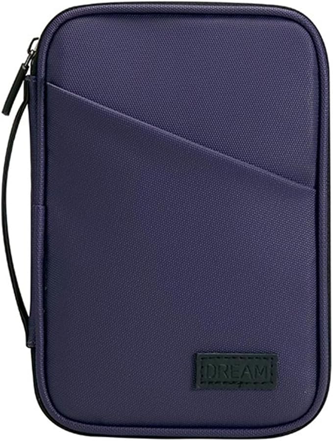 Waterproof Passport Holder, RFID Blocking Wallet, Portable Travel Document Organizer for Men and Women (Violet)