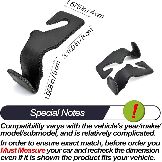 MECHCOS Car Seat Headrest Hooks for Car Back Seat Organizer Hanger Storage Hook Holder for Car SUV Organization Purse Shopping Groceries Bag Handbag, Black, 2 Pack