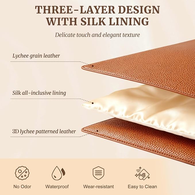 Makeup Bag Vanity Case for Women Leather Cosmetic Bag Makeup Organizer Case Portable Travel Toiletry Bag With Removable Compartments and Handle - Brown
