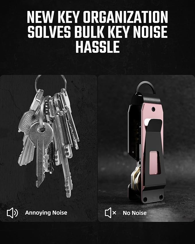 Key Organizer Compact Key Holder Metal Key Chain Minimalist key case key holder for keychain Secures 1-5 Keys