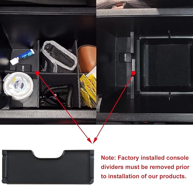 JOJOMARK Compatible with Toyota 4Runner Accessories Center Console Tray Organizer Armrest Box Storage Fit for 4Runner 2010-2019 2020 2021 2022 2023 2024 (Organizer Set)