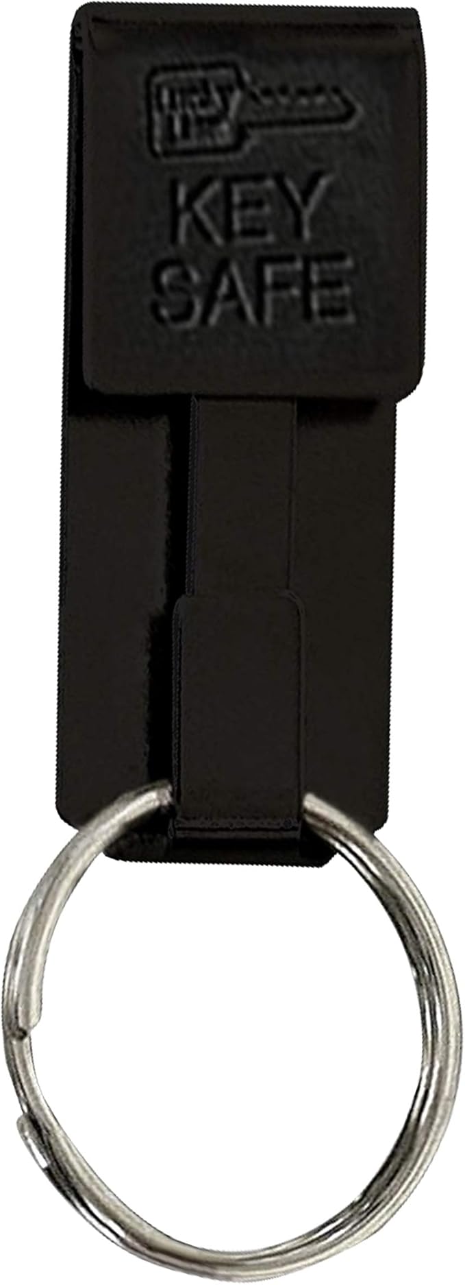 Lucky Line Key Safe Belt Key Ring Holder Slip On, Black Powder Coat, 1/Pk (47701)