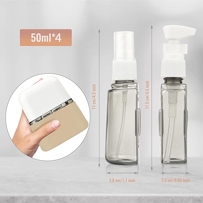 Bpluma Travel Bottles, Leak Proof Containers For Toiletries TSA Approved Airplane Accessories Kits For Liquid With Labels