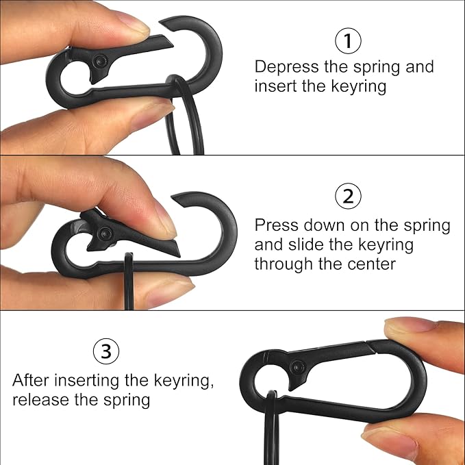 Metal Keychains for Women Men, Key Chain Ring Clip Holder Organizer for Home Car, Cut Keyring Accessories