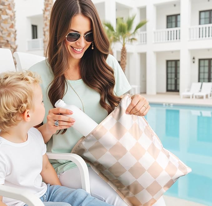 RelaxScene Wet Dry Bags Water Resistant - 2 Pack Reusable Waterproof Wet Dry Bag for Swimsuits & Baby Clothes - Leakproof Storage Pouch Bag for Travel & Baby Diaper - Travel Laundry Daycare Bags