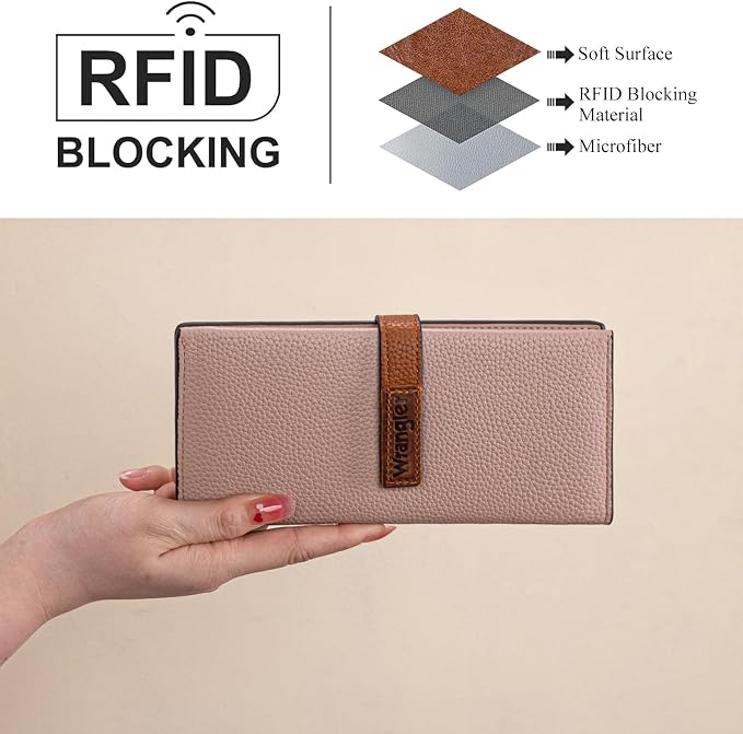 Montana West X Wrangler Wallets Women RFID Blocking Bifold Wallets, Card Cases & Money Organizers Clutch Wallet