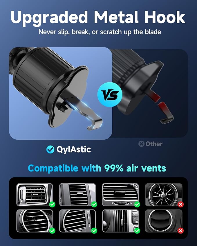 25W for MagSafe Car Mount Charger with Cooling Fan, Qi2.2 Magnetic Car Phone Holder for iPhone, 360° Adjustable Fast Wireless Cars Charging for iPhone 17/16/15/14/13, Air Vent & Dash Mount