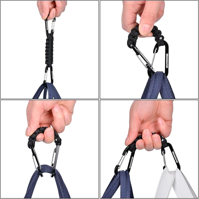 WEREWOLVES Paracord Keychain with Carabiner, Lanyard Clip for Keys