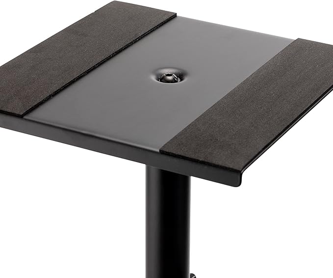 On-Stage SMS6600-P Hex-Base Monitor Stands Pair(Height-Adjustable Pedestal Studio Speaker Stands, Locking Pin, Hexagonal Base, Steel Construction, Nonslip Rubber Feet, Optional Floor Spikes, Black)