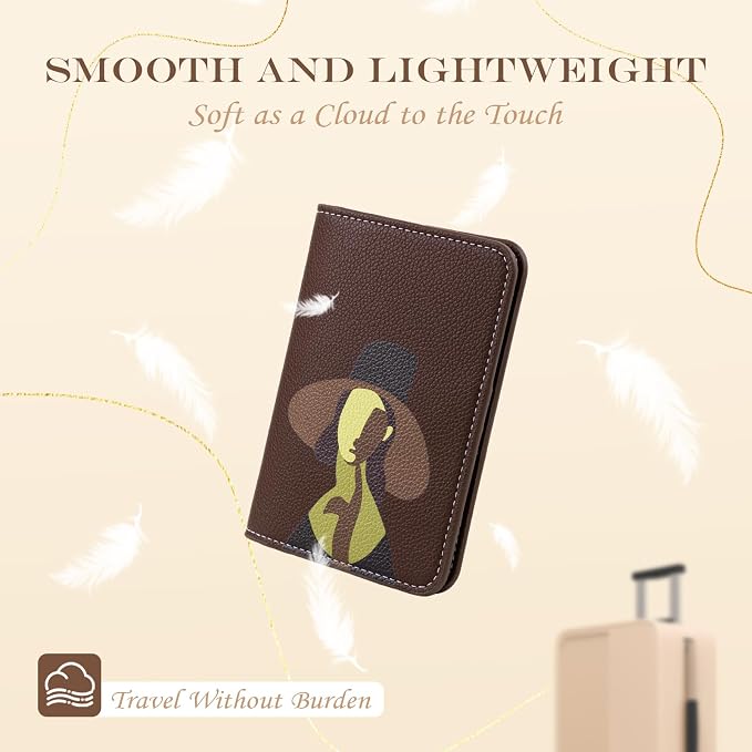 Lychii Slim Passport Holder RFID Blocking Travel Wallet - PU Leather Protector Case for Quick TSA Access, Secure Boarding Passes & ID Cards for Men Women International Travel