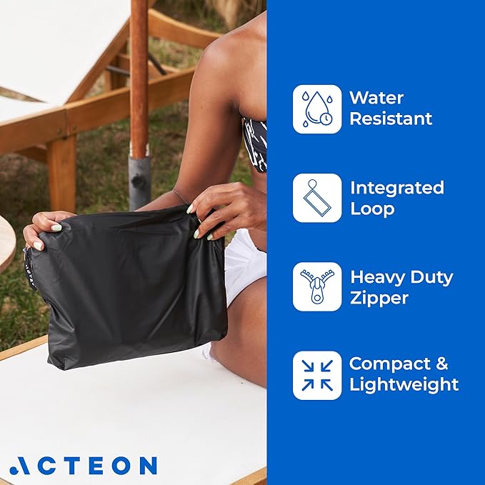 Acteon Wet Dry Gym Bag, Large Travel Water-Resistant Swimsuit & Clothes Organizer, Foldable Pocket Sized Pool, Beach Workout Bags, Fit for Men, Women, Swim, Shoes & Towels, Toiletries, Dirty Laundry